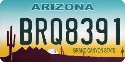 AZ license plate BRQ8391