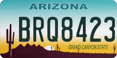 AZ license plate BRQ8423