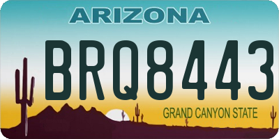 AZ license plate BRQ8443
