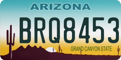 AZ license plate BRQ8453