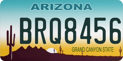AZ license plate BRQ8456