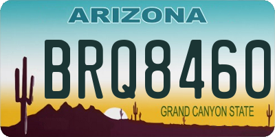 AZ license plate BRQ8460