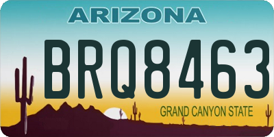 AZ license plate BRQ8463