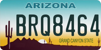 AZ license plate BRQ8464