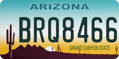 AZ license plate BRQ8466