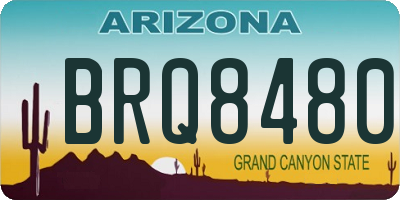 AZ license plate BRQ8480