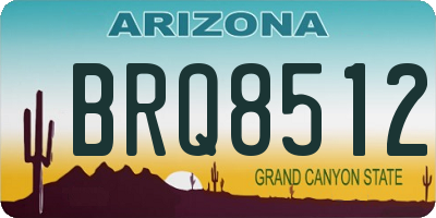 AZ license plate BRQ8512