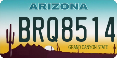 AZ license plate BRQ8514