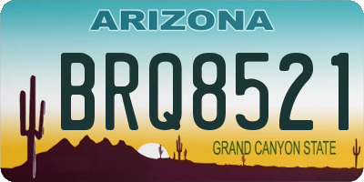 AZ license plate BRQ8521