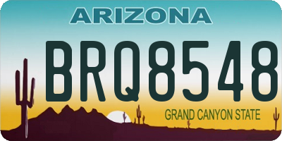 AZ license plate BRQ8548