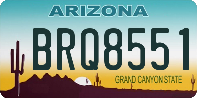 AZ license plate BRQ8551