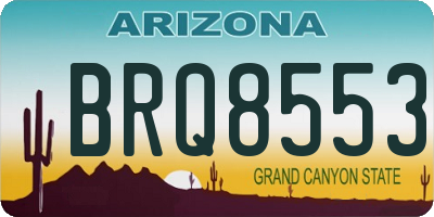AZ license plate BRQ8553