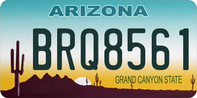 AZ license plate BRQ8561
