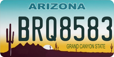 AZ license plate BRQ8583