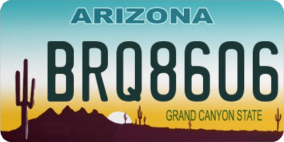 AZ license plate BRQ8606