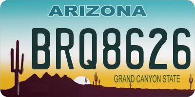AZ license plate BRQ8626