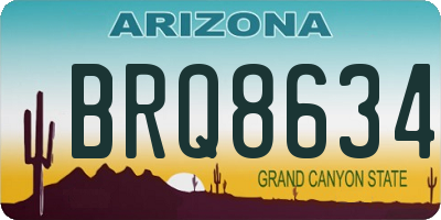 AZ license plate BRQ8634
