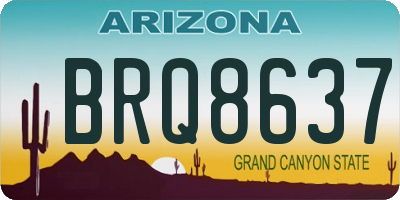 AZ license plate BRQ8637