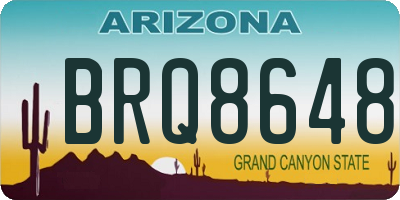 AZ license plate BRQ8648