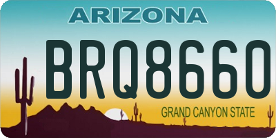 AZ license plate BRQ8660