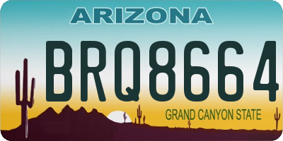 AZ license plate BRQ8664