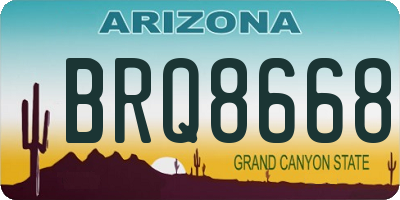 AZ license plate BRQ8668