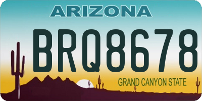 AZ license plate BRQ8678