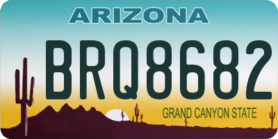 AZ license plate BRQ8682