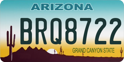 AZ license plate BRQ8722