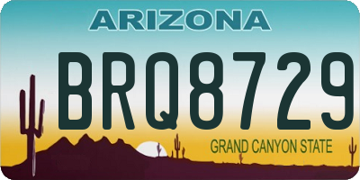 AZ license plate BRQ8729