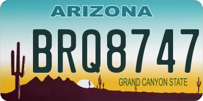 AZ license plate BRQ8747