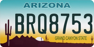 AZ license plate BRQ8753