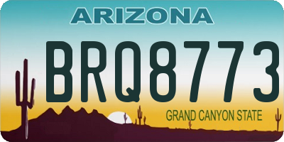 AZ license plate BRQ8773