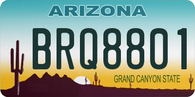 AZ license plate BRQ8801