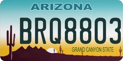 AZ license plate BRQ8803
