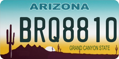 AZ license plate BRQ8810