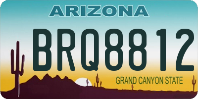 AZ license plate BRQ8812