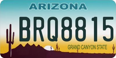 AZ license plate BRQ8815