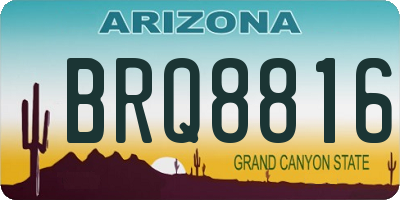 AZ license plate BRQ8816
