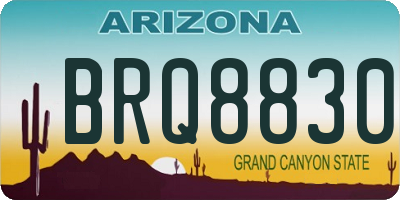 AZ license plate BRQ8830