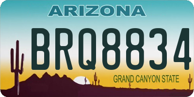 AZ license plate BRQ8834