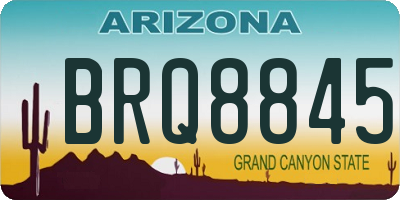 AZ license plate BRQ8845