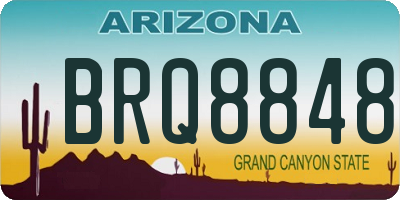 AZ license plate BRQ8848