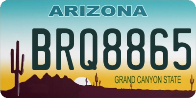 AZ license plate BRQ8865