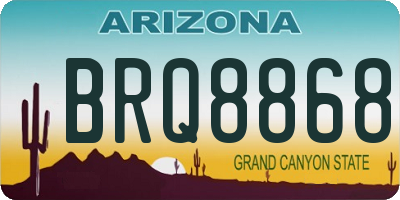 AZ license plate BRQ8868