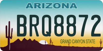 AZ license plate BRQ8872