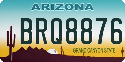AZ license plate BRQ8876