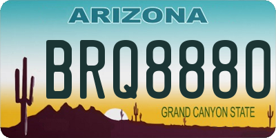 AZ license plate BRQ8880