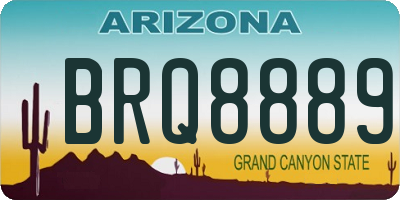 AZ license plate BRQ8889