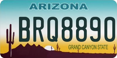 AZ license plate BRQ8890